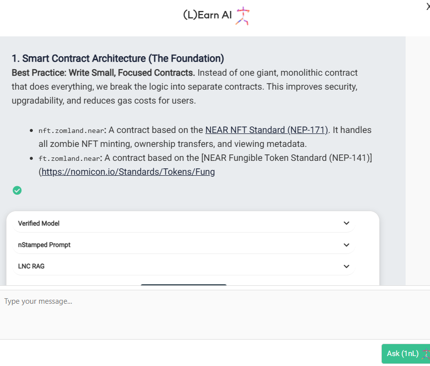 Aafunty's tweet photo. Studying with Verifiable and responsible AI  is the future of learning. Already live at @LearnNEAR 📷. Now with my very own prompt and settings. https://t.co/uH1brSse3q