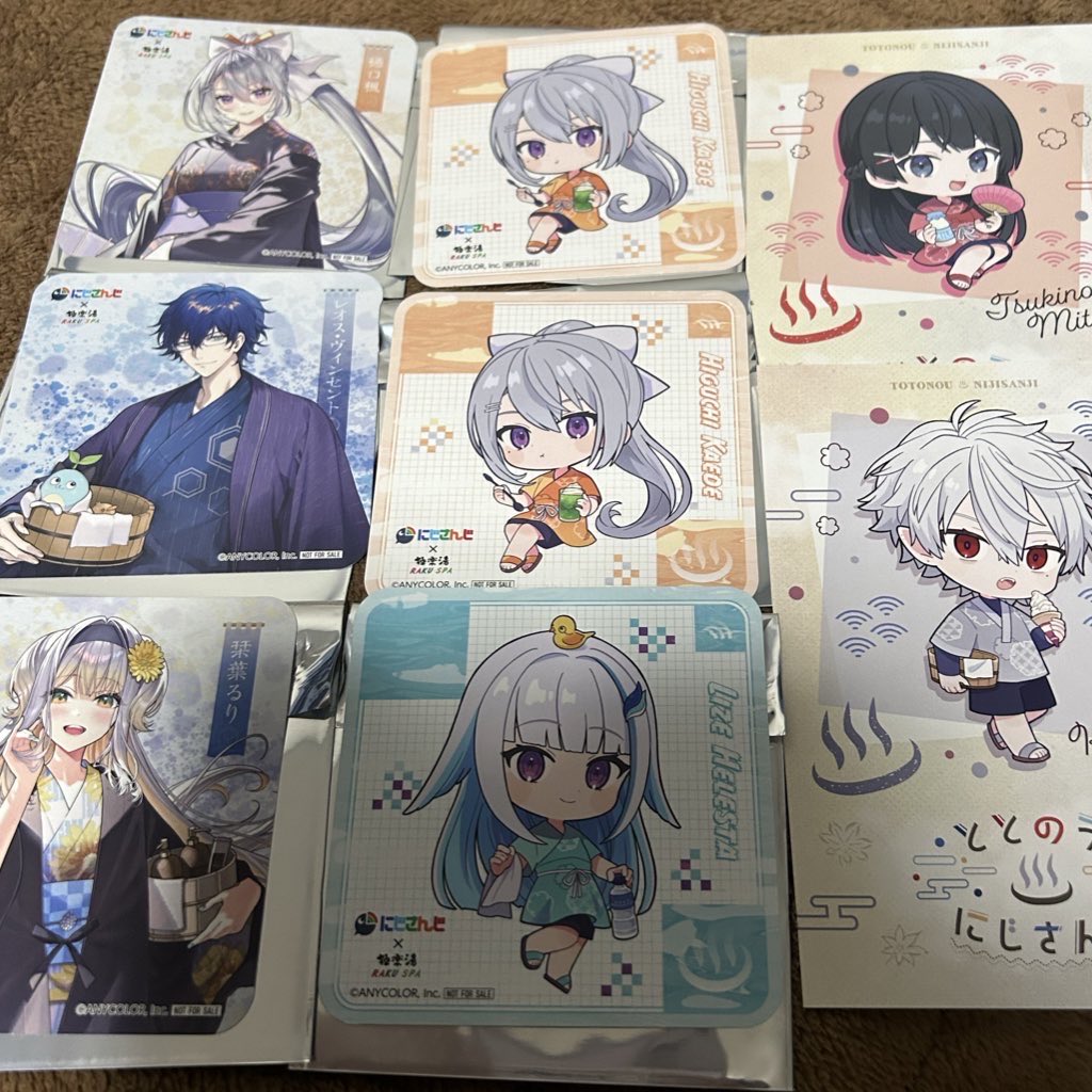 moru2_qn's tweet photo. 【交換】にじさんじ 極楽湯 コラボ

譲）タオル、もちころりん、コースター、ポストカード
画像１〜３参照

求）画像４枚め

郵送交換希望 https://t.co/1IaprTR4u9