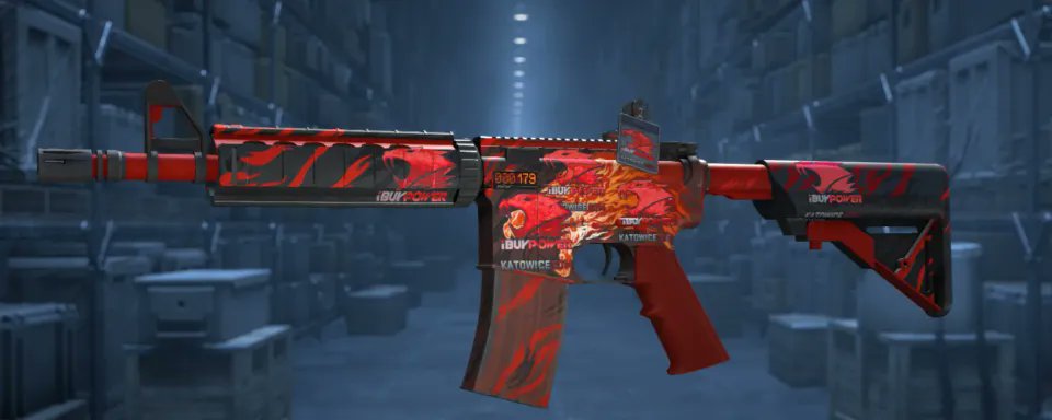 FragsterEN's tweet image. According to @CS2_bo3gg , the first-ever M4A4 | Howl with six iBUYPOWER Holo Kato 2014 stickers has been crafted — worth over $500,000.

One of the most expensive skins in CS history.

#CS2 #CSskins #Katowice2014