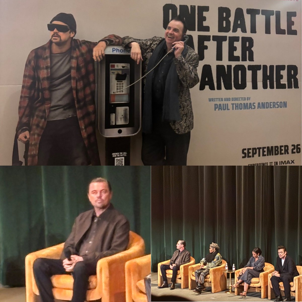 Great to hear from the always impressive #LeonardoDiCaprio after a private screening of ⁦<a href="/onebattlemovie/">One Battle After Another</a>⁩ on the Warner Bros studio lot here in LA.
