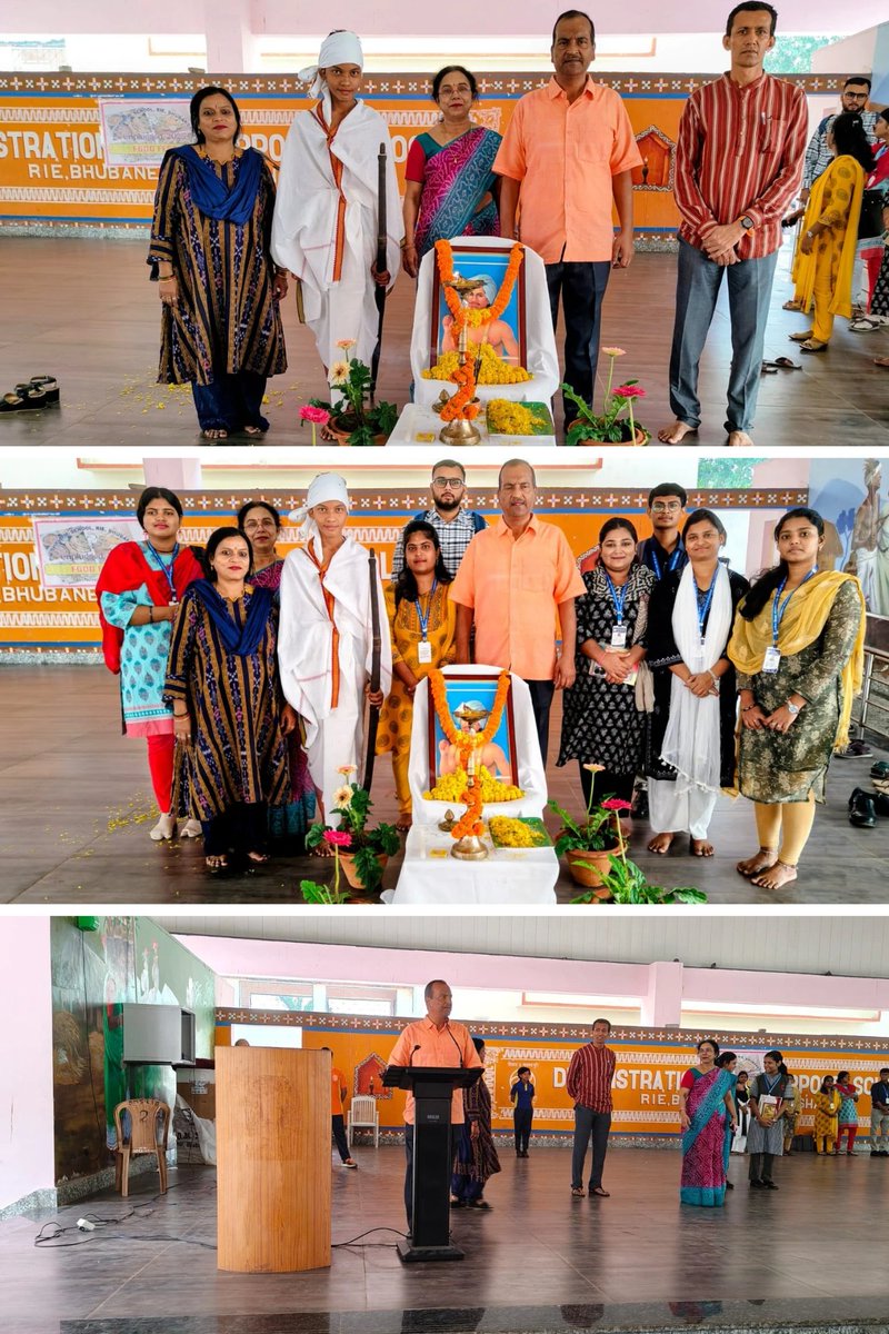 PMShriDMS64BBSR's tweet image. Concluding the Janjatiya Gaurav Pakhwada with inspiring speeches and a humble tribute to Bhagwan Birsa Munda, honouring his courage, legacy, and invaluable contribution to our nation.#EduMinOfIndia #NCERT #CIET_NCERT #RIEBBSR #PMShriDMSBBSR #HumbleTribute