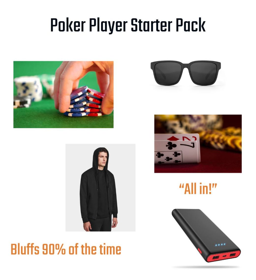 Poker Player Starter Pack 👀

🤔 What's missing? #CHIPCHIP