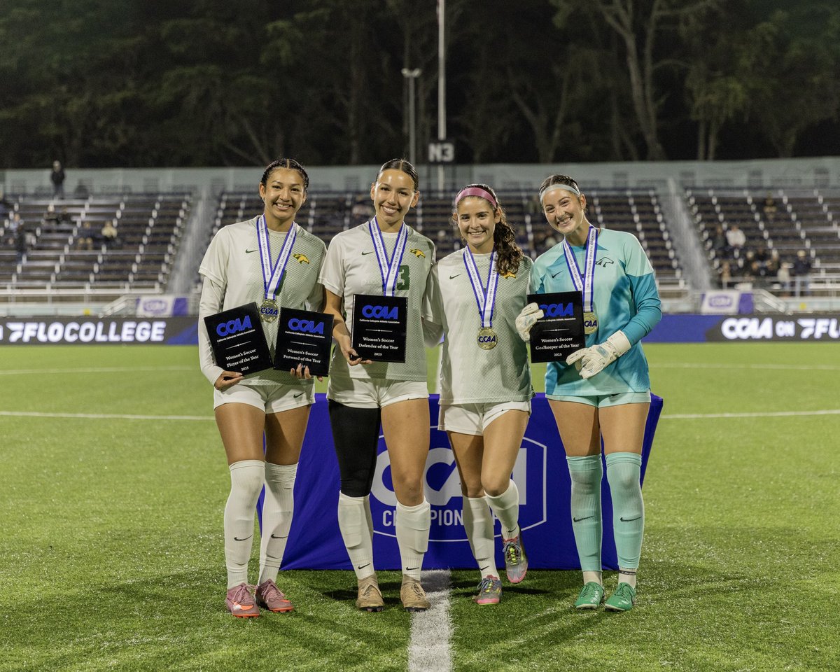 cppwsoccer's tweet image. All-CCAA First Team🔥

Vanessa Cruz, Liberty Ortiz, Marisa Salazar, and Jenna Tetrault were recognized for being named to the All-CCAA First Team.

#WeAreCPP