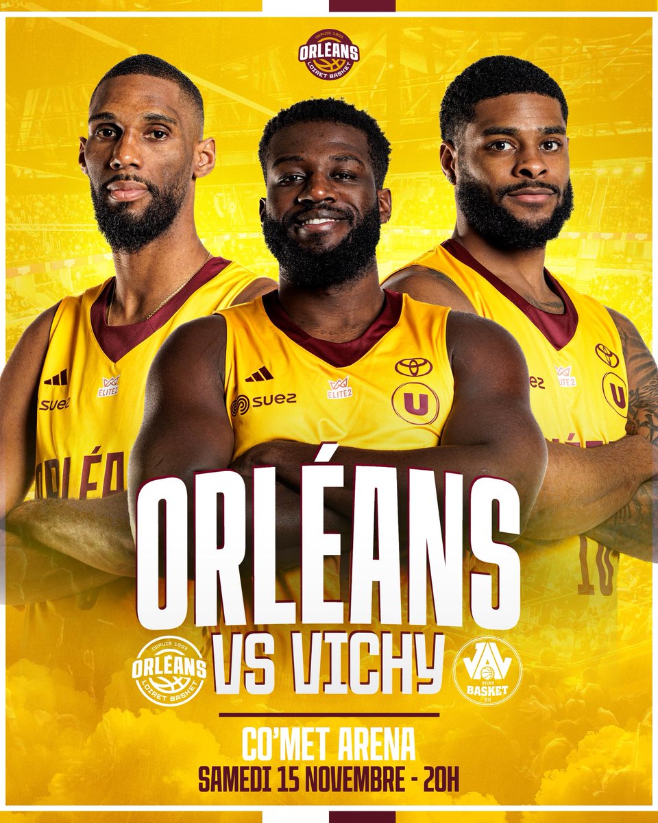 ⚔️ 𝙅𝙊𝙐𝙍 𝘿𝙀 𝙈𝘼𝙏𝘾𝙃 ⚔️
🗓️ Samedi 15 novembre
🏆 J11 Elite 2
🆚 <a href="/jav_basket/">JA Vichy Basket</a>
🕰️ 20h
🏟️ CO’Met
🏀 Match espoirs à 16h

Affluence record et énorme choc entre l’OLB (1er) et Vichy (3ème) ce soir à CO’Met 🔥

🎟️ Les dernières places : t.ly/jnsAW

#TousOLB