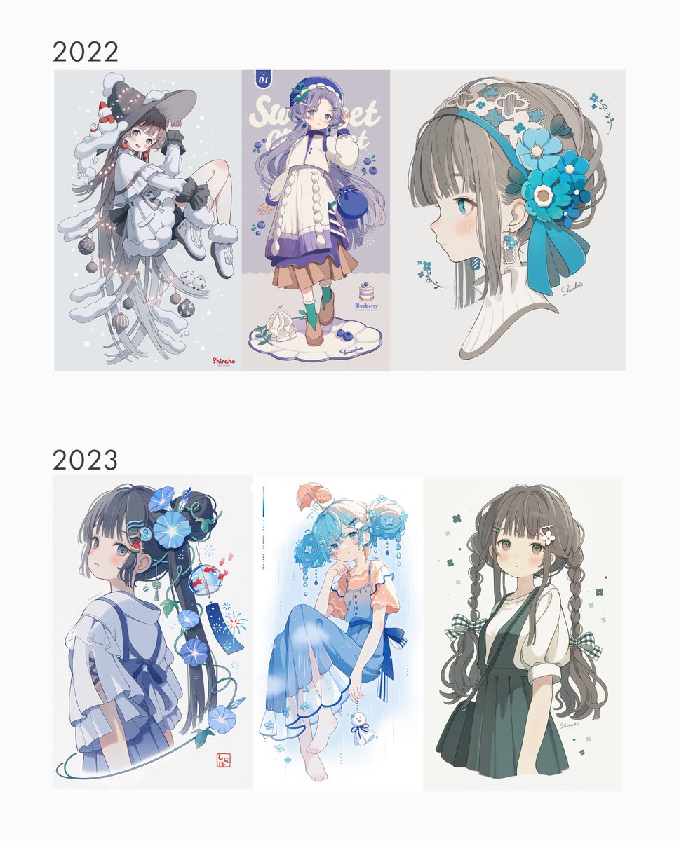 shiraho65's tweet image. 絵の歴史  2017~2025