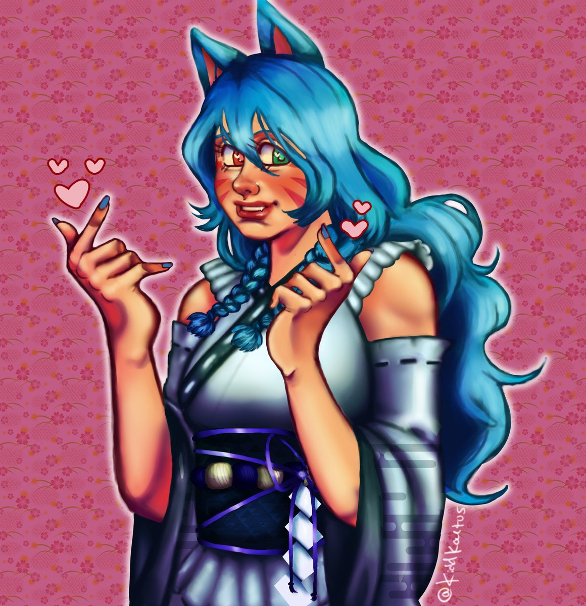 Look at this adorable piece by our lovely and wonderful friend <a href="/KiddKactus/">KiddKactus+</a>. A very dear of friend of mine who's been there since the start of my stream days I'm always so thankful for her love and support 🩵 Love you Deadsea 🩵  thank you for this!

🎨 <a href="/KiddKactus/">KiddKactus+</a> #lukahoneyart