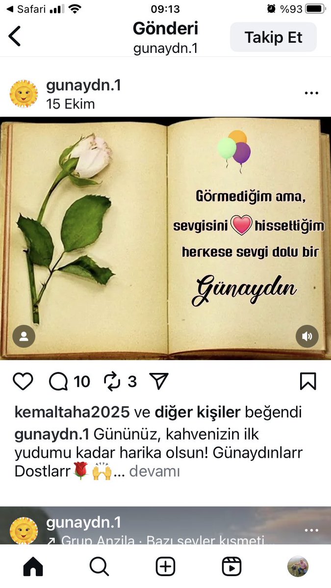 Günaydın hayırlı hafta sonları dilerim ☕️