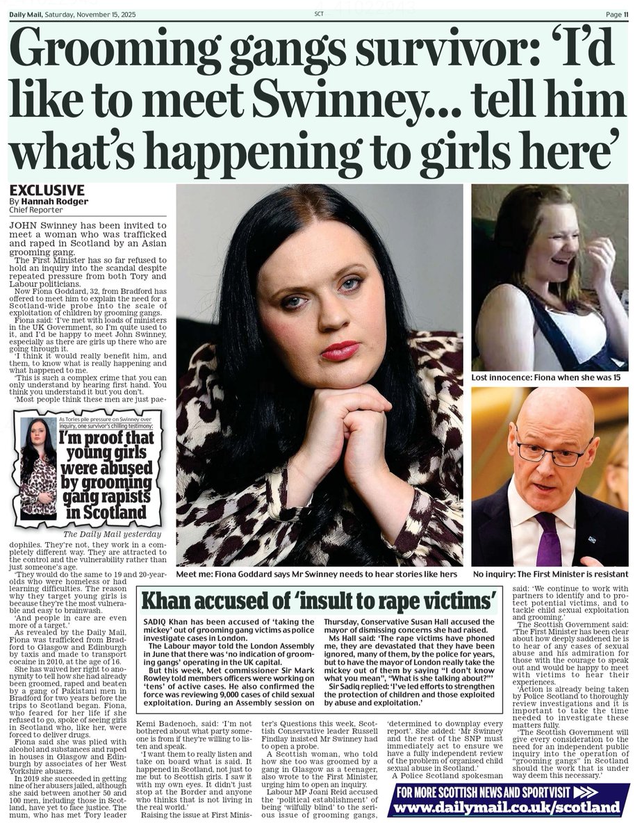 John Swinney can run but he can't hide.

Questions are rightly being asked as to why he and Humza Yousaf are so opposed to holding an inquiry into Pakistani grooming gangs.