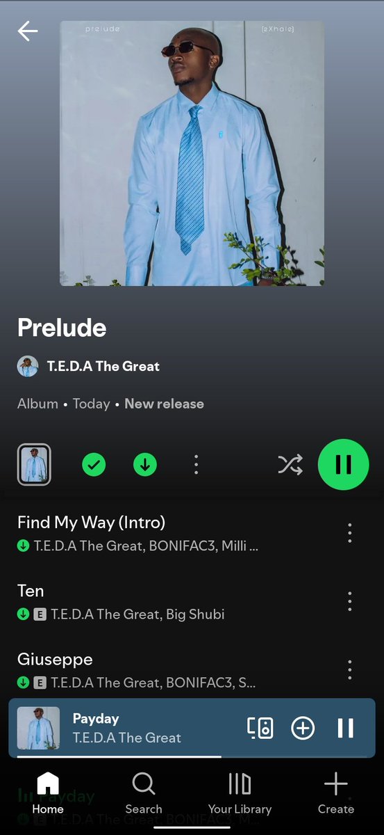 🚨 New drop alert.
T. E. D. A Tha Great drops his second independent project 'Prelude'
open.spotify.com/album/12xBVI10…