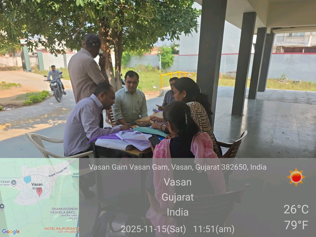 ''SIR-2026" ઝૂંબેશ અંતર્ગત ગાંધીનગર તાલુકાના વાસન, ઉનાવા મતદાન મથકોની મુલાકાત લઈ,હાલમાં b.l.o.દ્વારા થઈ રહેલી ઉત્તમ કામગીરીને બિરદાવી..જિલ્લા વહીવટી તંત્ર ગાંધીનગર નાગરિકોના સહકારથી ઝૂંબેશને વધુ અસરકારક બનાવવા માટે સતત પ્રયાસરત છે....🇮🇳 <a href="/CollectorGnr/">Collector & District Magistrate, Gandhinagar</a>

<a href="/PGandhinagar/">Prant office Gandhinagar</a>