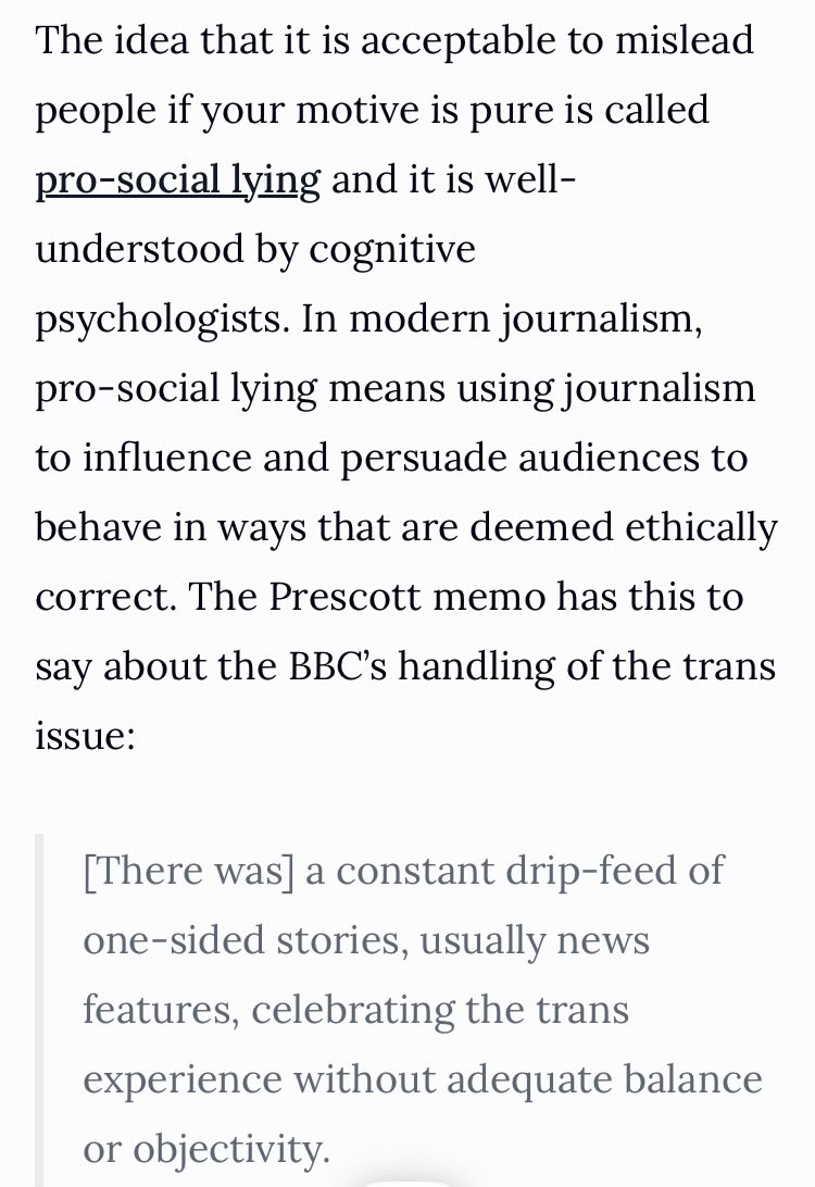 AgnesWold's tweet image. Om hur det gamla idealet om journalism, grundat i upplysningsfilosofin, ersattes av ”boomer journalism” där man utgick från vad som var ”gott”, ”pro-social lying”