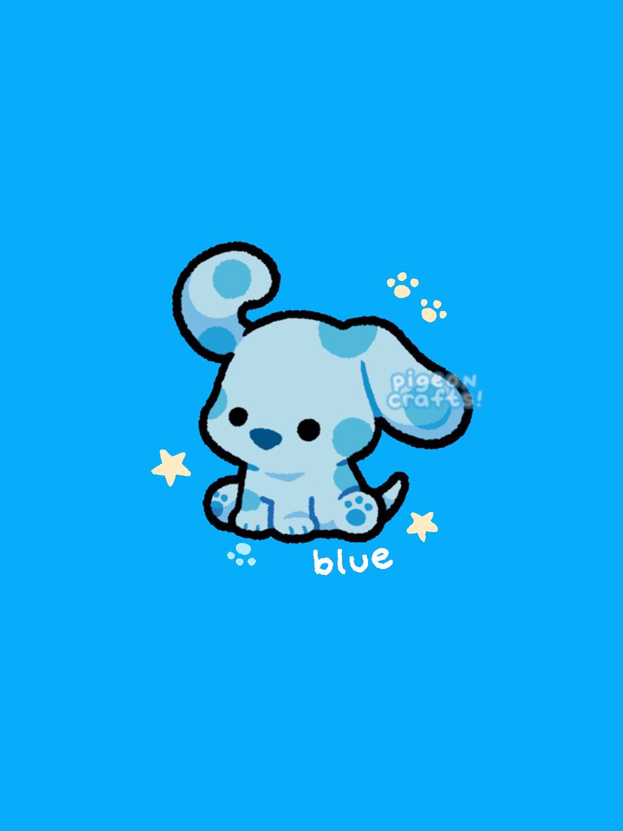 pigeoncrafts's tweet image. One of my favourite childhood baby dogs!! It’s blue🩵