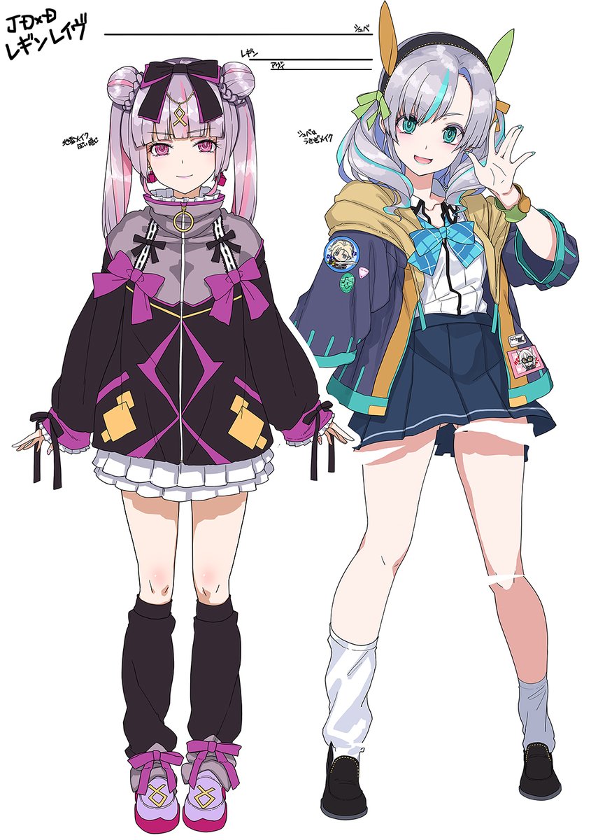 miyama0's tweet image. ジュニアD×D3巻だと他にこの娘（左）は早い段階にデザインを起こしたけれど、後になってみれば他に優先すべきキャラがいた。
しかし後になる頃には締切までの時間がもはやなく、デザイン画無しで本番原稿を描くことになる。
そして次の出番があれば前の挿絵をデザイン画代わりに見ながら描くのである。