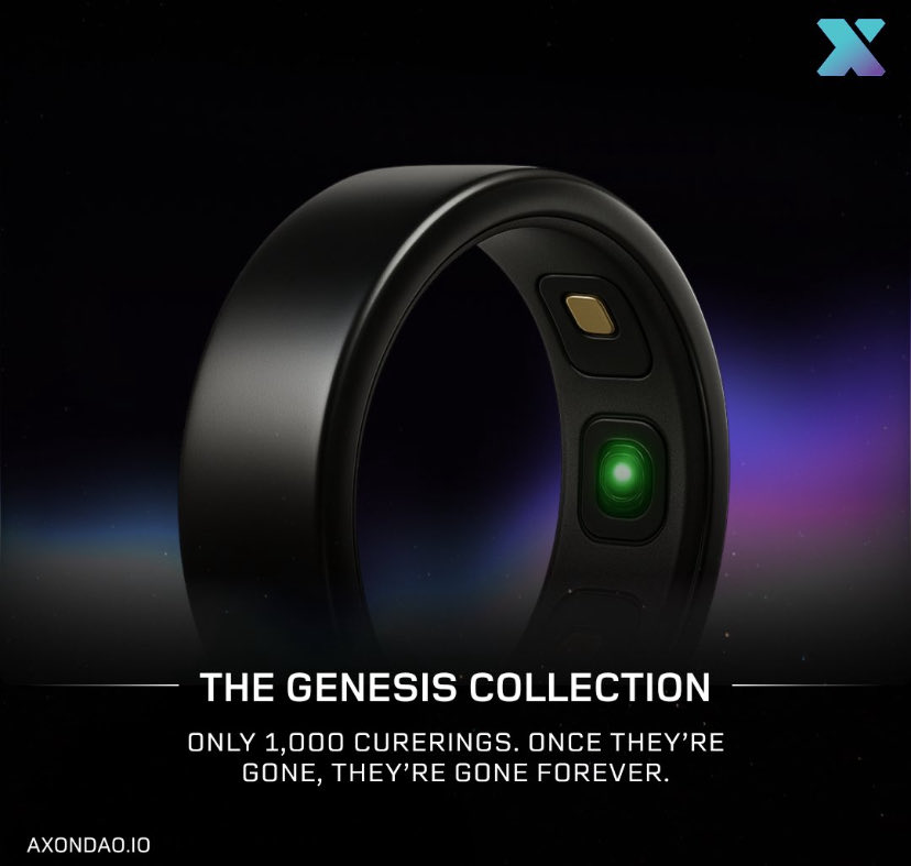 Crypto_Viking33's tweet photo. Today is a major milestone for @AxonDAO.
#CureRING sales go live!
Plus the #AI-powered Axon app is officially going live the gateway to owning, protecting, and earning from your data.
@Chris_AxonDAO said it best: “Data is the new oil.”
$AXGT is the engine that extracts it. https://t.co/NJEYcOpy5A