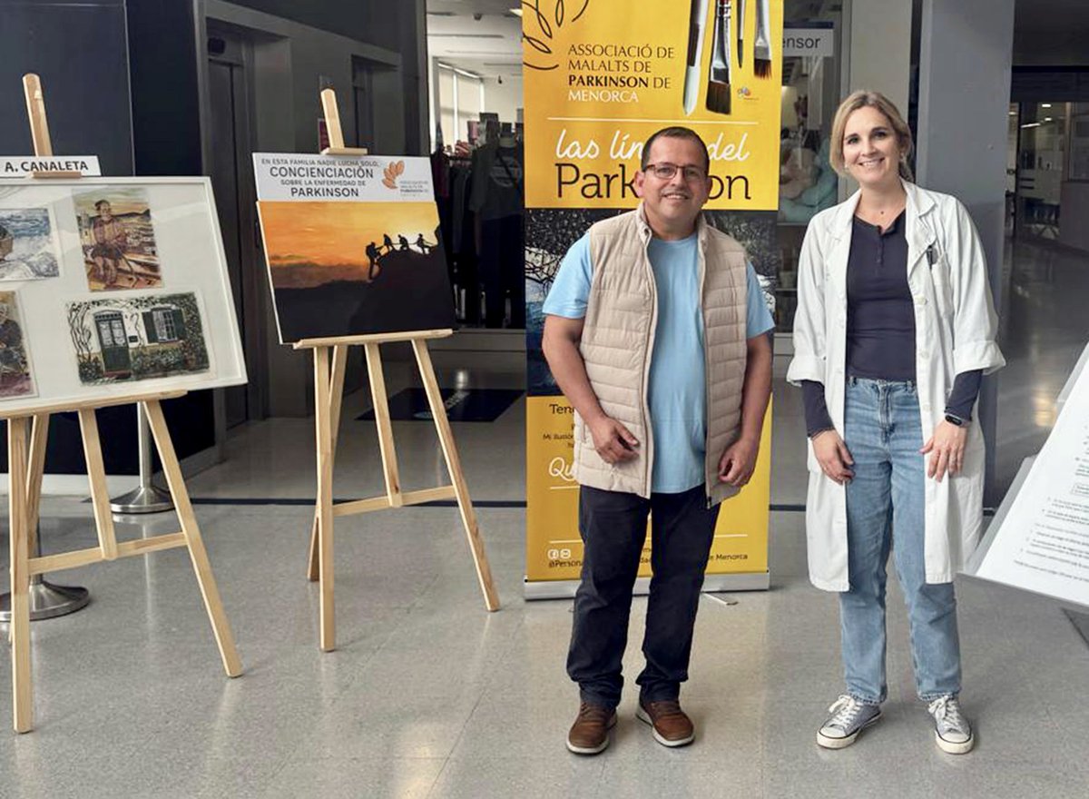 🖼️ L’Hospital Mateu Orfila acull la mostra de pintura «Líneas del tiempo» de l’Associació de Malalts de Parkinson de Menorca. 

 🎯 L’objectiu és visibilitzar la malaltia i sensibilitzar la ciutadania sobre la realitat de les persones que la pateixen.