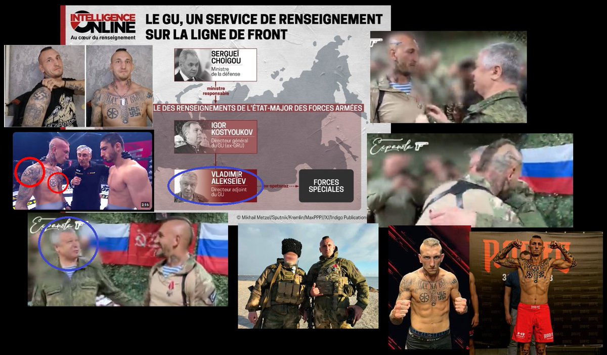 LeBretonSam35's tweet photo. @ambassade_russe Un gradé Russe du GU qui décore un combattant Néonazi du bataillons Espanola.
Le célèbre Mikhail ‘Pitbull’ Turkanov ancien combattant MMA qui affichait ses tatouages Néonazis,
ça fait beaucoup pour un pays censé combattre le Nazisme. 
Bonne chance aux africains avec ces mythomane https://t.co/8THOqwhJc9