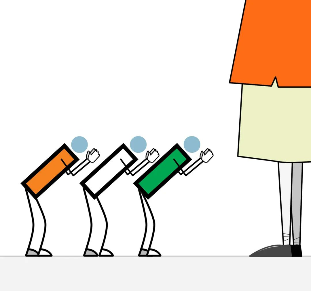 ये सिर्फ एक तस्वीर नहीं,
आज के भारत की कड़वी सच्चाई है।

जिन संस्थानों के कंधों पर
हमारे पूर्वजों की शहादत से बने लोकतंत्र की रक्षा की जिम्मेदारी थी,
आज वही सत्ता के आकाओं के सामने पूरी तरह नतमस्तक हो चुके हैं।

जब प्रहरी ही घुटनों पर आ जाएँ,
तो खतरा सिर्फ बड़ा नहीं, अस्तित्व का