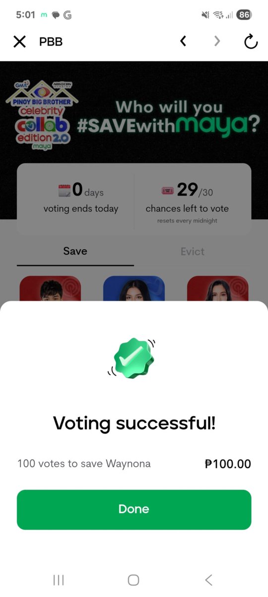 amg1928a's tweet photo. Done Voting🫶
Please vote WAYFRED💜💚

BBS WAYNONA💜
BBS FRED💚 https://t.co/kW6C6ELo9d