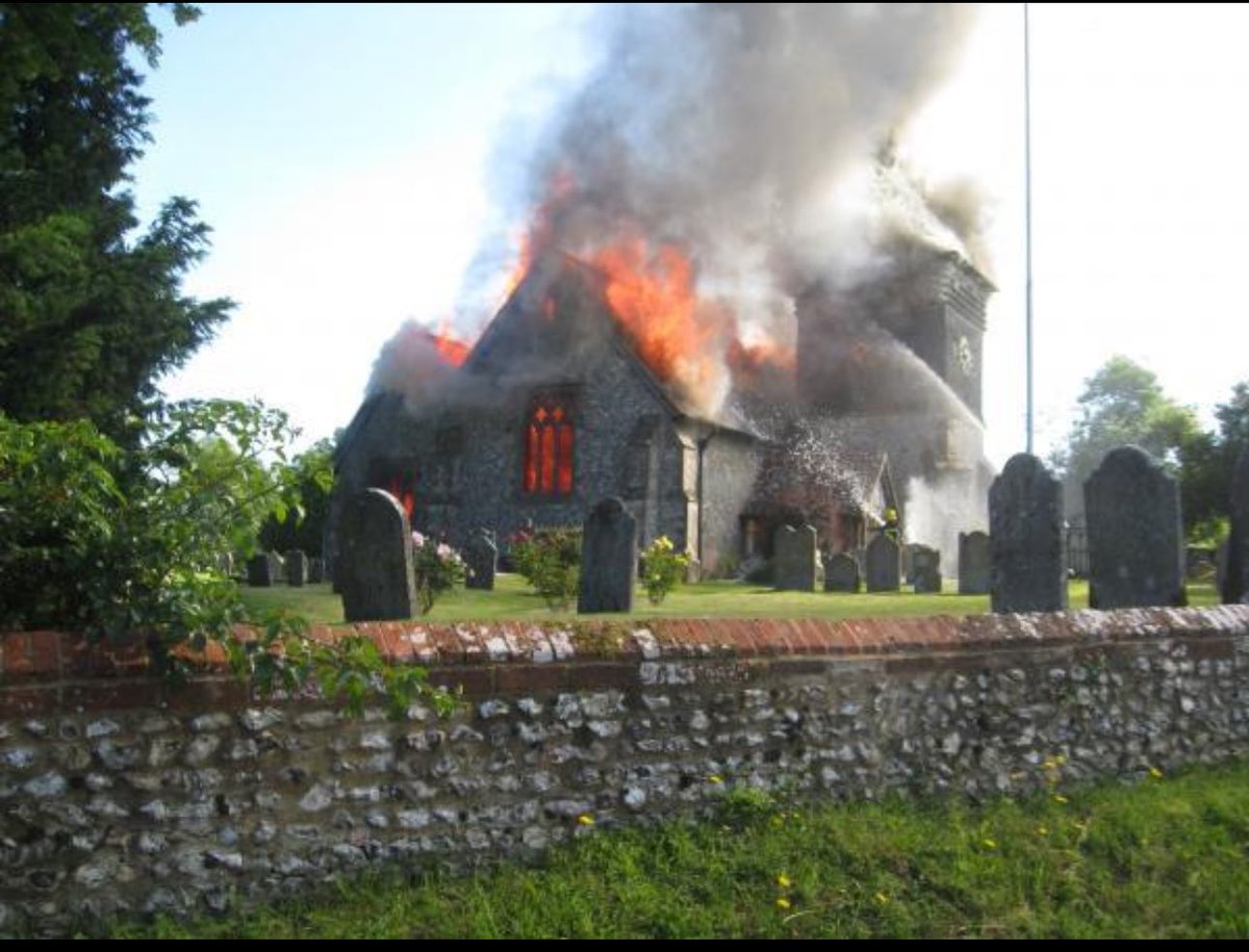🚨🇬🇧 Meanwhile in England 

Ilyas Ahkar just pleaded guilty to Arson and burning down this historic Church in Slough.

Legacy Media Silence - same as all with all the other Churches being destroyed - they don’t want you knowing as the attack on Christianity continues everywhere.