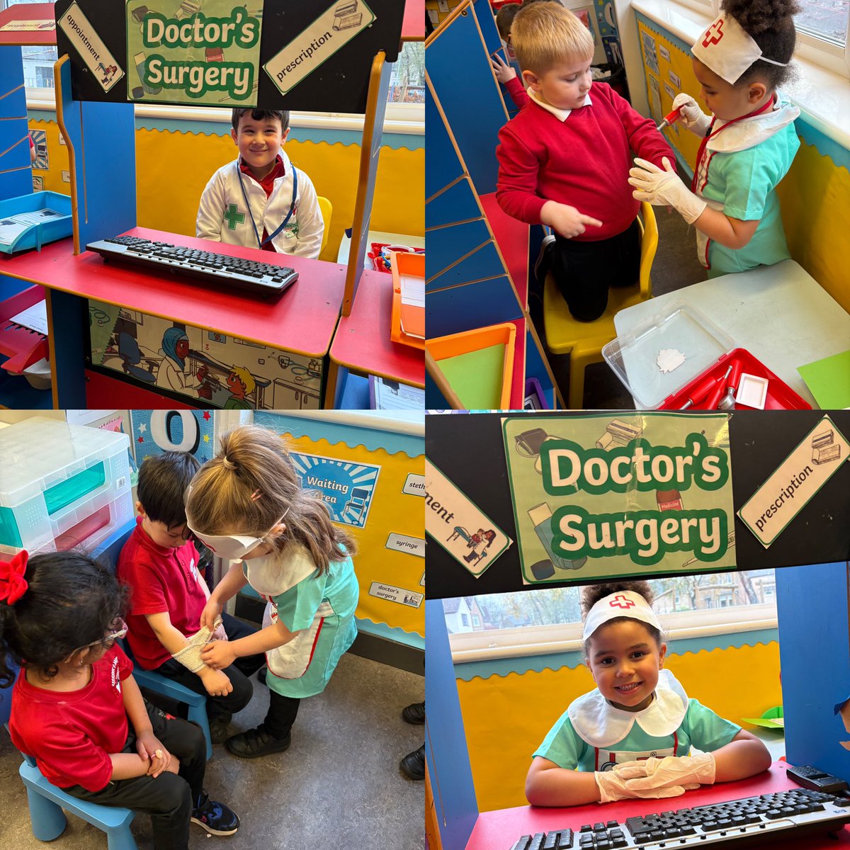 P1a have been learning all about the role of our amazing emergency services through their ‘Helpers &amp; Heroes’ topic. The children have been very busy solving crimes, putting out fires and treating patients in their own doctor’s surgery! 
🧑‍⚕️👩‍⚕️🩺👮‍♂️👨‍🚒 <a href="/CorpusChristi_K/">Corpus Christi PS</a>