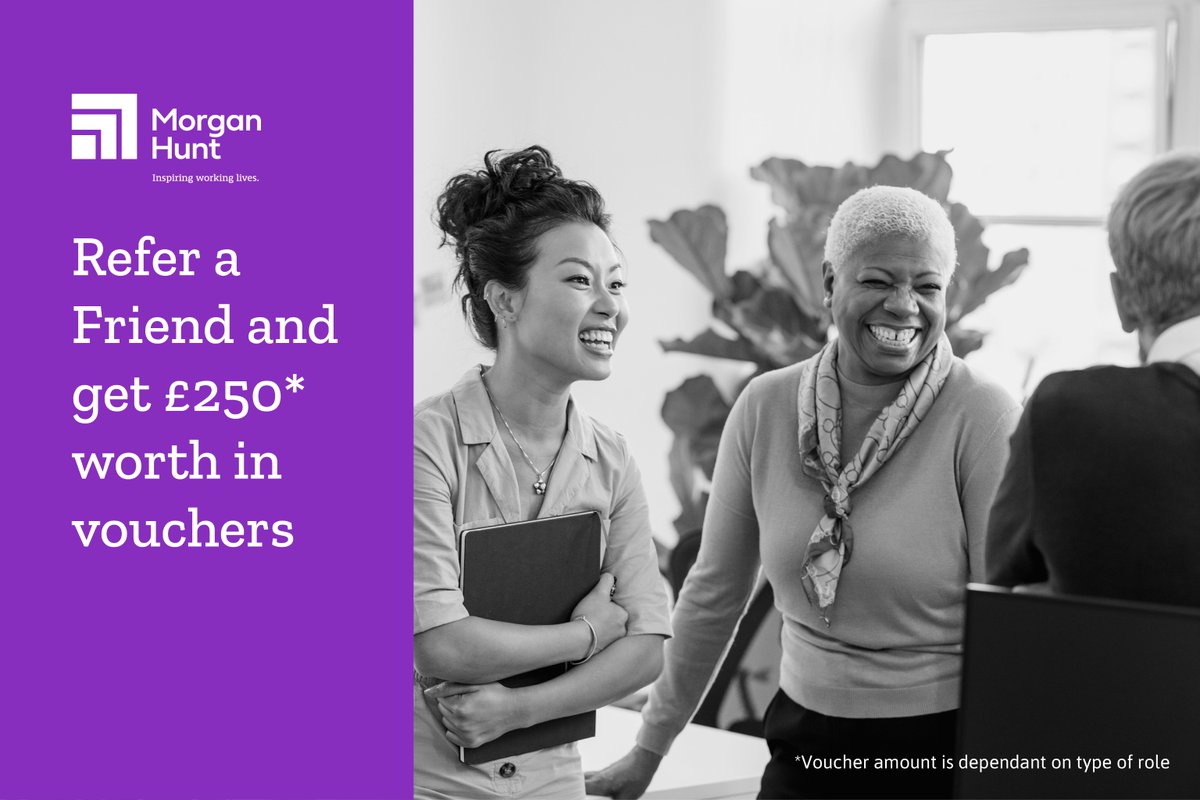 Got a friend looking for a new role? Or maybe you know someone who’d be perfect for a job we’re hiring for? 

Refer them to Morgan Hunt and you could earn some rewards! 🎉

morganhunt.com/refer-a-friend 

#MorganHuntTeam #ReferralRewards