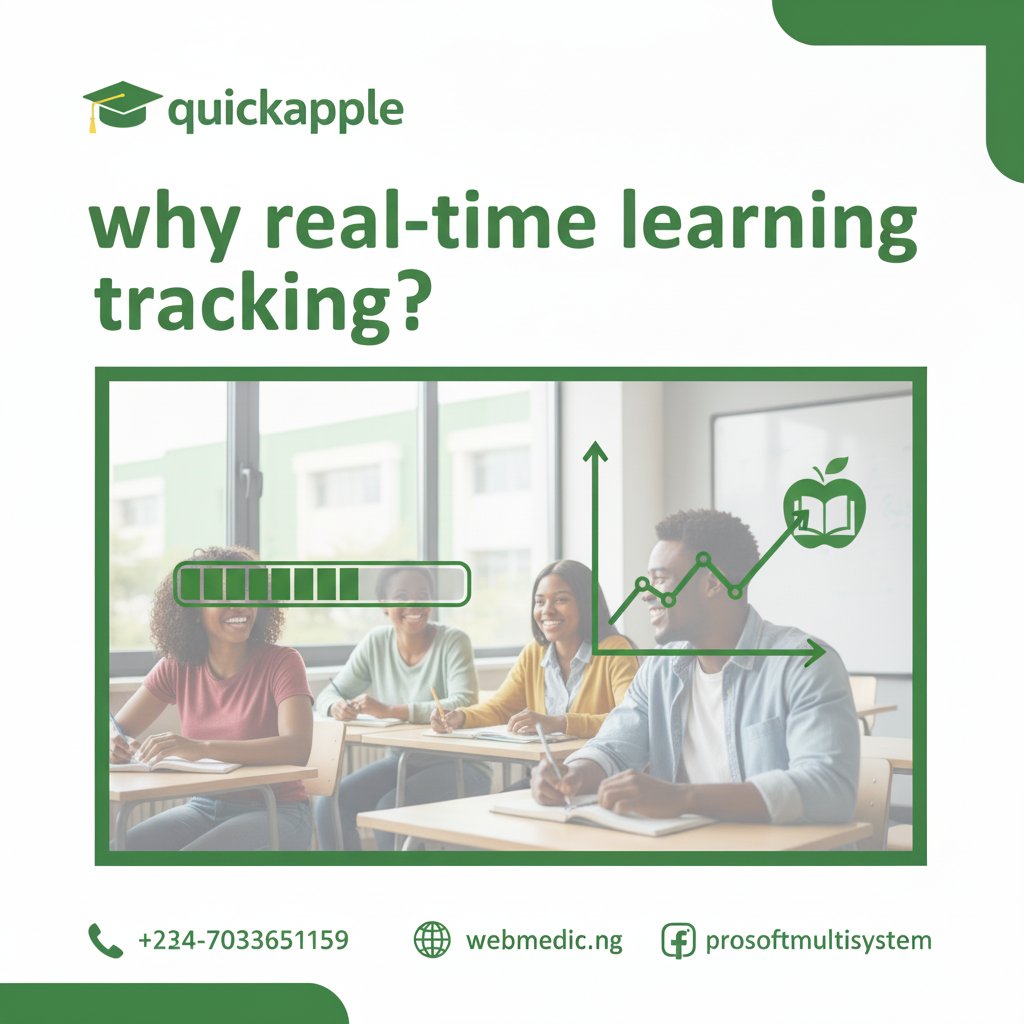 ProsoftSystem's tweet image. Need a better way to track learning?
Say No More!!!
Monitor students performance instantly; support early intervention with QuickApple.

#prosoft #prosoftmultisystem 
#QuickApple #education #tracking
