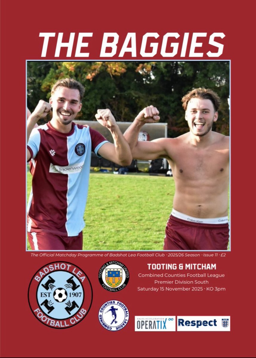 NO NEED FOR A PITCH INSPECTION 
It’s Game On !!!!!

🆚  <a href="/OfficialTmufc/">Tooting & Mitcham United FC</a> 
📅  Saturday 15 November 
⏰  3 PM
🏆  Combined Counties Premier South
📍  Westfield Lane, GU10 4PF
🎟️  Adults £8 | Concessions £5
📖 Printed Programme 
💷💳Cash &amp; Card  accepted
🍺  Bar 
🍔  Snack Bar
#UTB