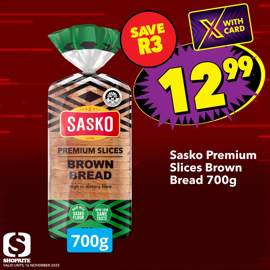 Yfm's tweet photo. Shoprite’s Deal Drop is back! For 3 days only. Ends Sunday.
Don’t miss out on these massive deals!
Only at Shoprite.
Save 066 050 6830 and send the word “Shoprite” — you could win a R1000 Shoprite voucher!
#ShopriteWeekend #DEALDROP #SavingIsWinning #BigOnSavings https://t.co/jynKhfb4Oi