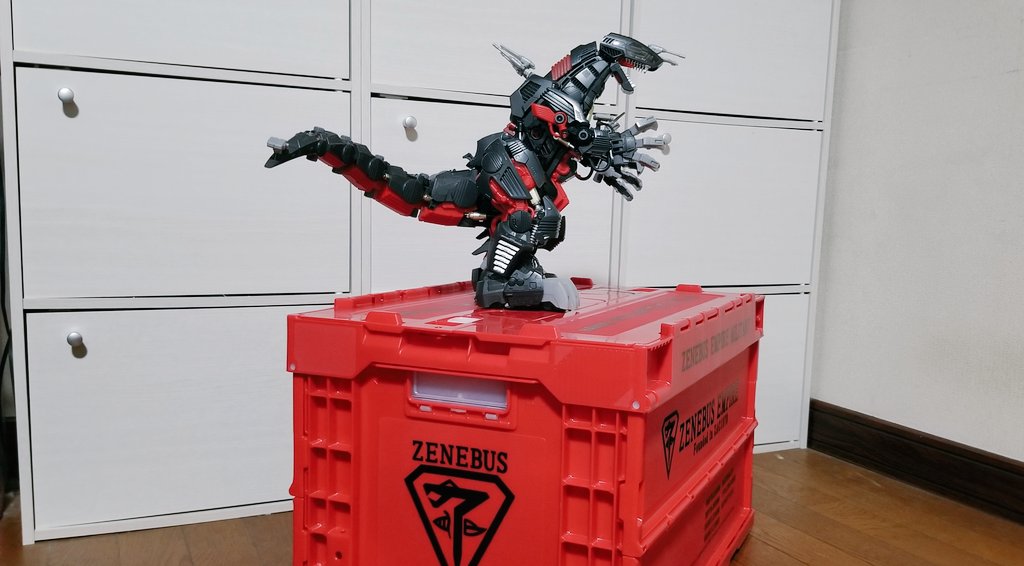 karakara_tori's tweet image. 所有する全ゼネバス帝国ゾイド格納しました！
ゼネバスゾイド全種1機ずつなら1オリコンあればたぶん大丈夫ですねこれ流石の収容性の高さ！