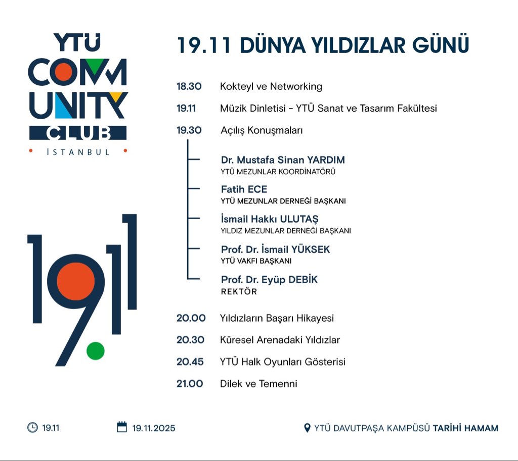 19.11 Dünya Yıldızlılar Günü’nde Buluşuyoruz!🎊