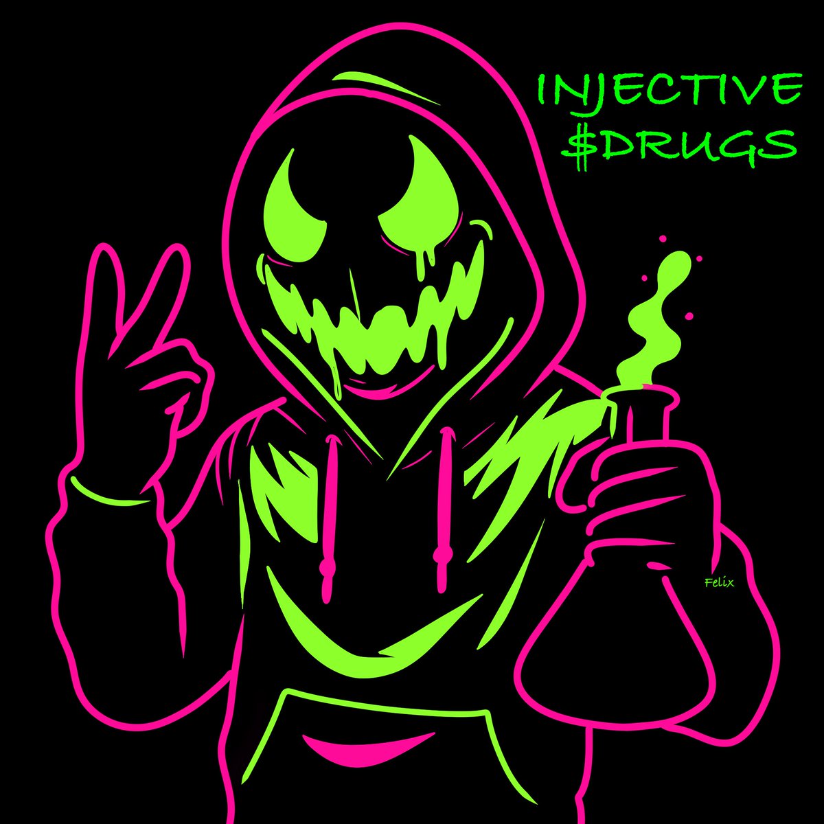 felixx_78's tweet image. Just cooked a new piece for @DrugsOnInj 
Dark, loud, and full of degen energy
$DRUGS might actually start a wave on $INJ
