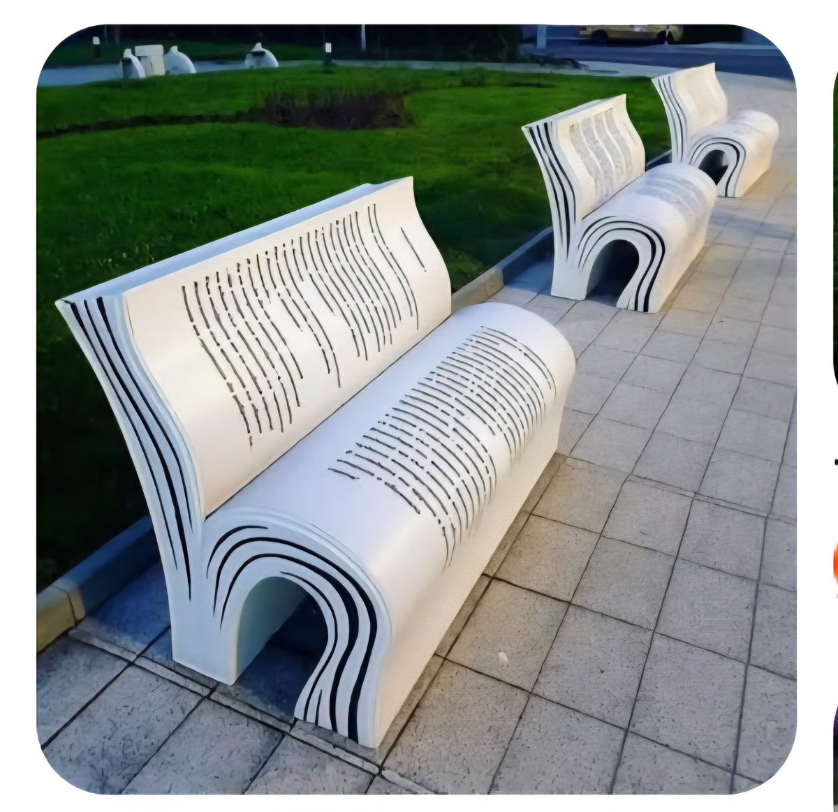 <a href="/drhingram/">Dr Helen Ingram</a> Here are the seats outside Burgas library in Bulgaria 😊