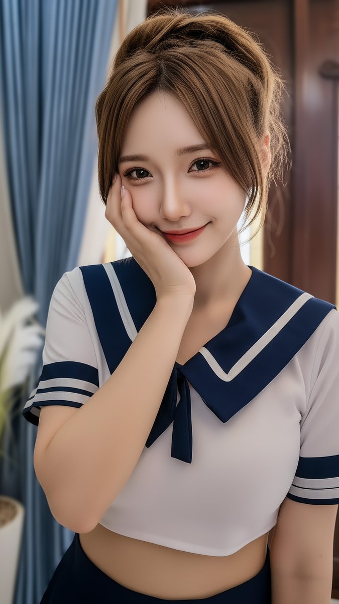 noble1799's tweet photo. Morning sunshine and a quick dance before school —
Chulin starts her day with pure energy and the cutest mood. ✨
Soft light, school uniform, and a little sway that makes the whole morning brighter.

#Shedoll #Chulin #SchoolGirlVibes #MorningDance #CuteAesthetic #DailyVibes https://t.co/a0cIv18frx