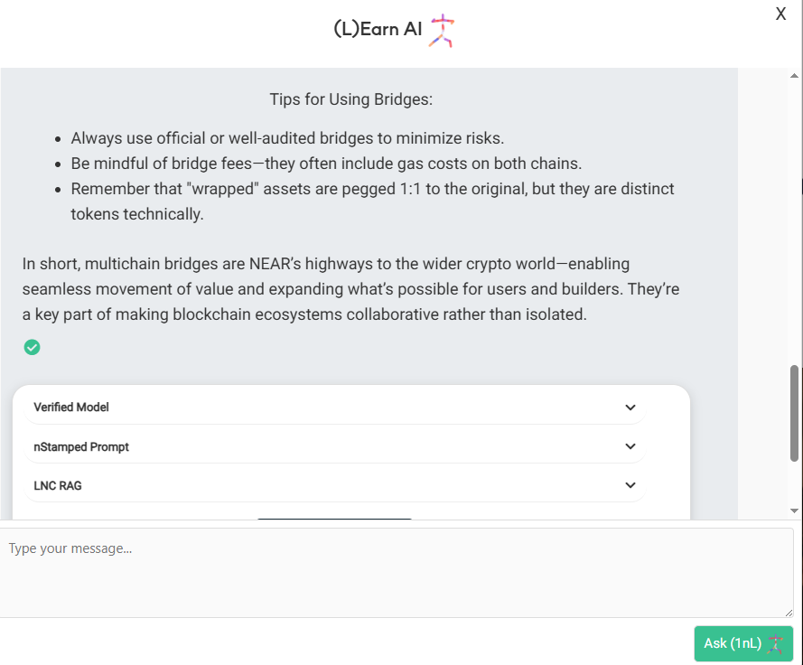 eagle_pham's tweet photo. Studying with Verifiable and responsible AI  is the future of learning. Already live at @LearnNEAR 📷. Now with my very own prompt and settings. https://t.co/fvdoWwgaao