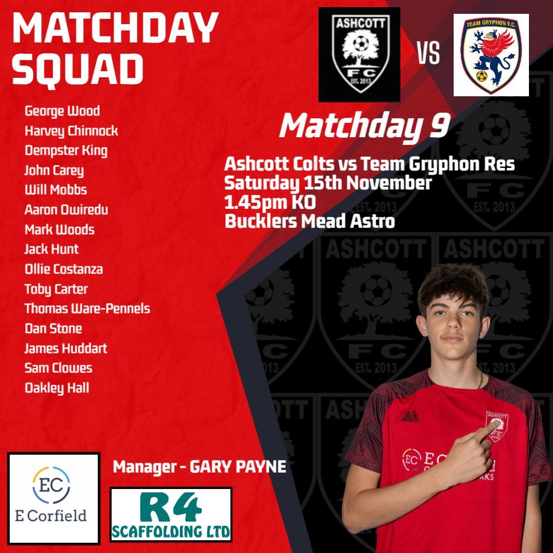 AshcottFC's tweet image. 🌟🌟🌟🌟🌟🌟🌟🌟🌟🌟

⚽ THE COLTS vs TEAM GRYPHON RES ⚽

📍 BUCKLERS MEAD ASTRO
5 ST MARY’S CRESCENT, YEOVIL BA21 5RP

⏰ KICK-OFF: 1:45 PM (EARLY KO!)
📅 TOMORROW

🖤❤️  BRING THE NOISE. BACK THE BOYS.
#UPTHEASH

🌟🌟🌟🌟🌟🌟🌟🌟🌟🌟