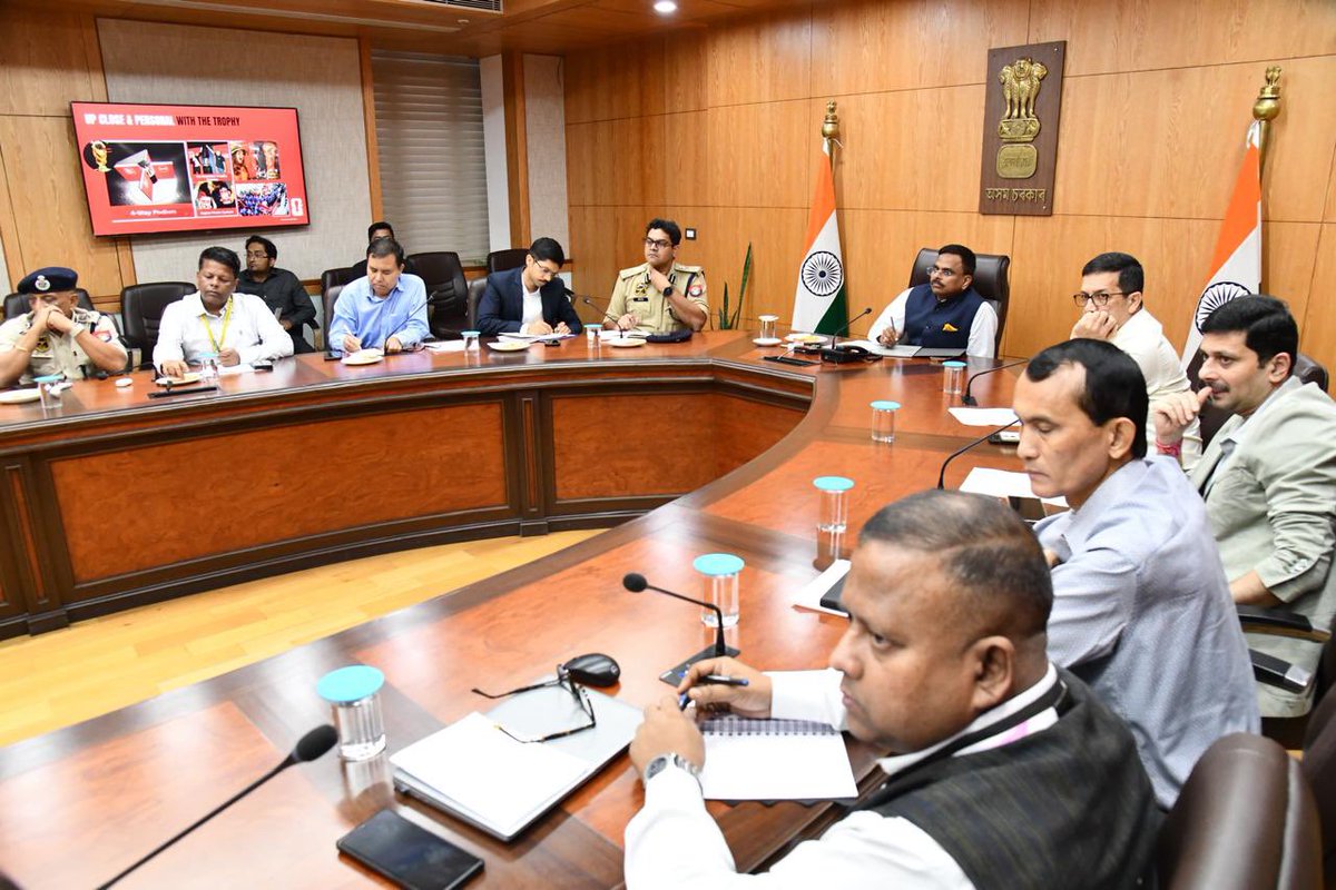 CSAssam_'s tweet image. Chaired a meeting yesterday with all concerned stakeholders and representatives from the Sports Department to discuss the proposed Original FIFA World Cup Trophy Tour scheduled to arrive in Guwahati on 13th January 2026.

This will mark the first-ever visit of the FIFA World Cup…