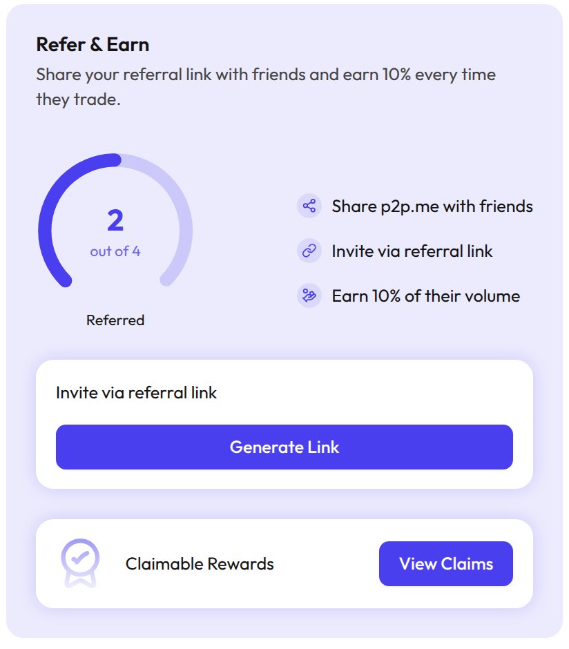 P2Pdotme's tweet image. 1/

🚀 We just launched the Merchant Referral Programme on P2P — a new way for merchants to earn extra income by bringing in other merchants. Here’s the full breakdown 👇
