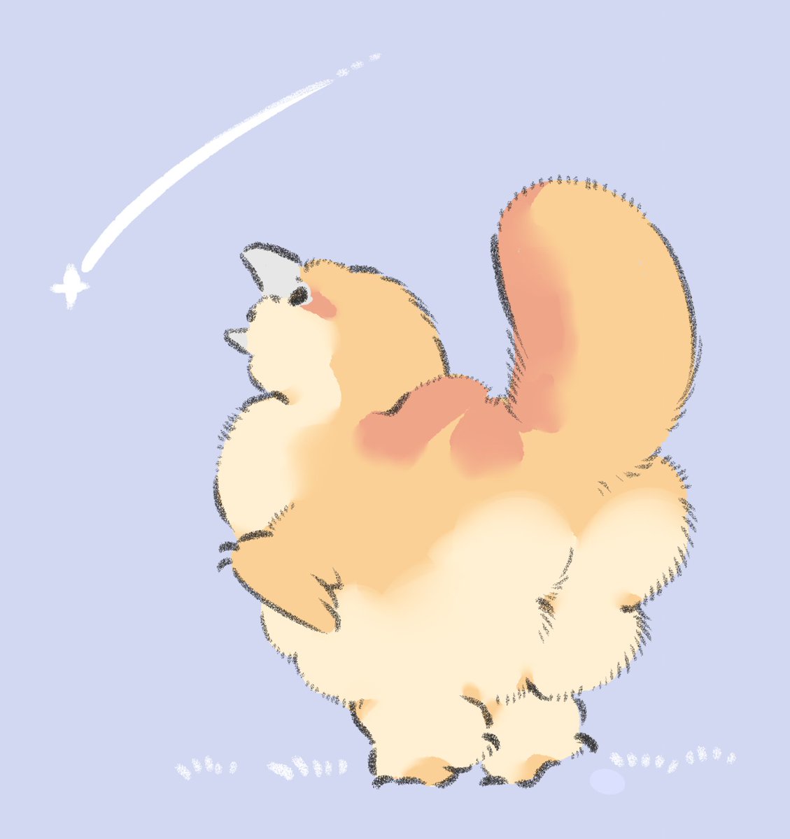 Fluffy_Holidays's tweet image. ピヨピヨ始祖鳥と流れ星