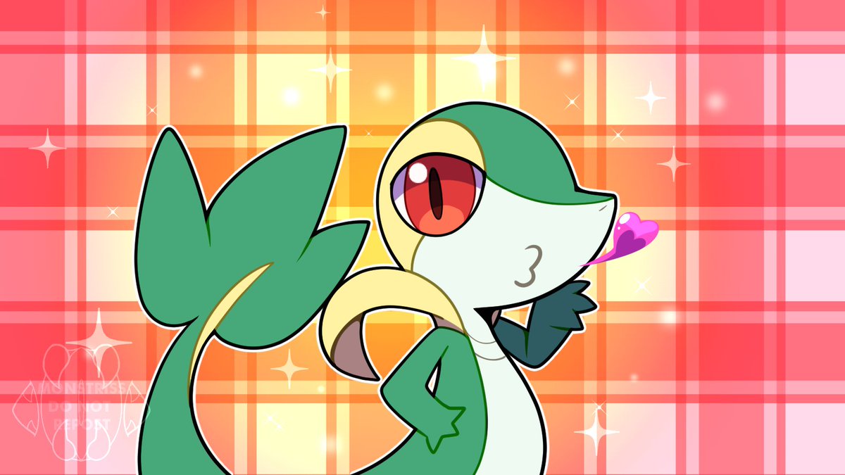 Z_Serpentriss's tweet photo. SNIVY REQUESTS (1/3)

🔸Snivy sleeping in a sleeping bag shaped and colored like a serperior

🔸Doing a kissy face to the viewer while also blowing a kiss at the viewer

🔸Snivy sleeping on a branch, dreaming of food?

🔸A Snivy in a penguin suit. https://t.co/O8aKm7RYRr