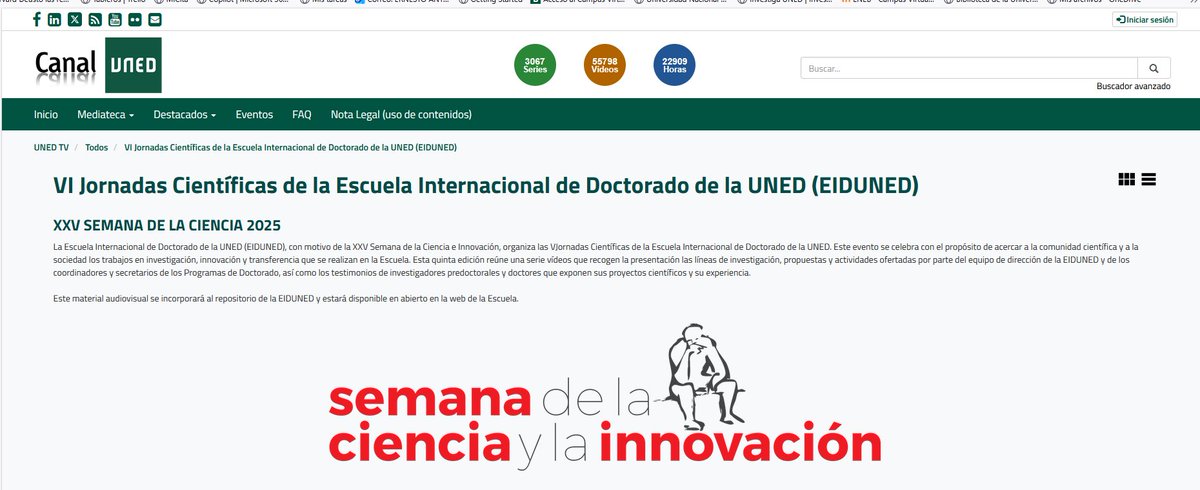ErnestoAVazquez's tweet image. Haciendo Ciencia. Participando con nuestro proyecto de investigación en la VI Jornada Científica de la Escuela Internacional de Doctorado de la UNED.
Compartiendo saberes con nuestros compañeros. ¡Éxitos!
#UNED #EIDUNED #cinedocumental #cinerealizadopormujeres #mujerescreadoras