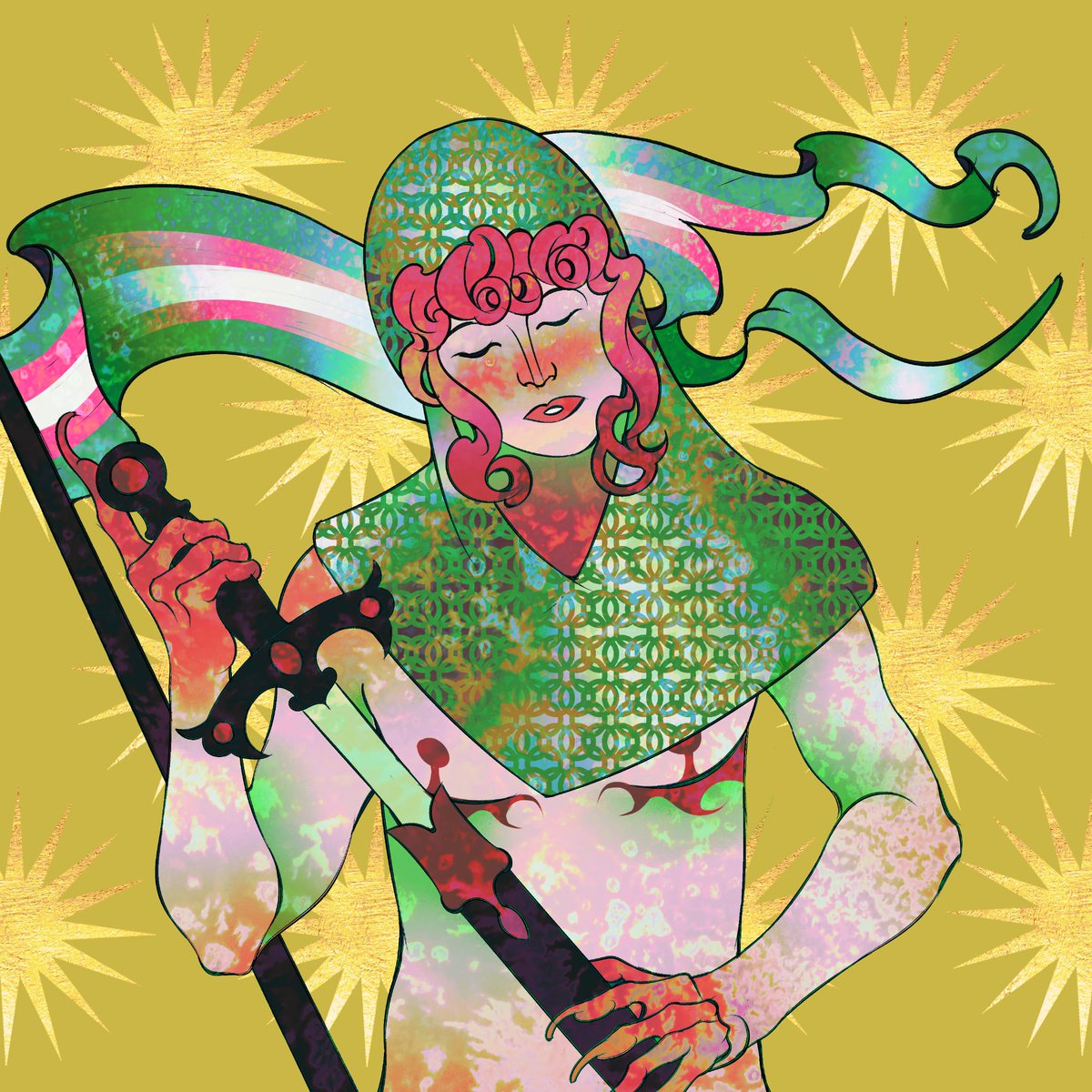 Happy Transgender Awareness Week!!! My name is Sava, I'm an artist from Ukraine and I'm a queer transmasculine person! I am proud of you for daring to make medical transition that saved my life!!! 
🏳️‍⚧️🏳️‍⚧️🏳️‍⚧️