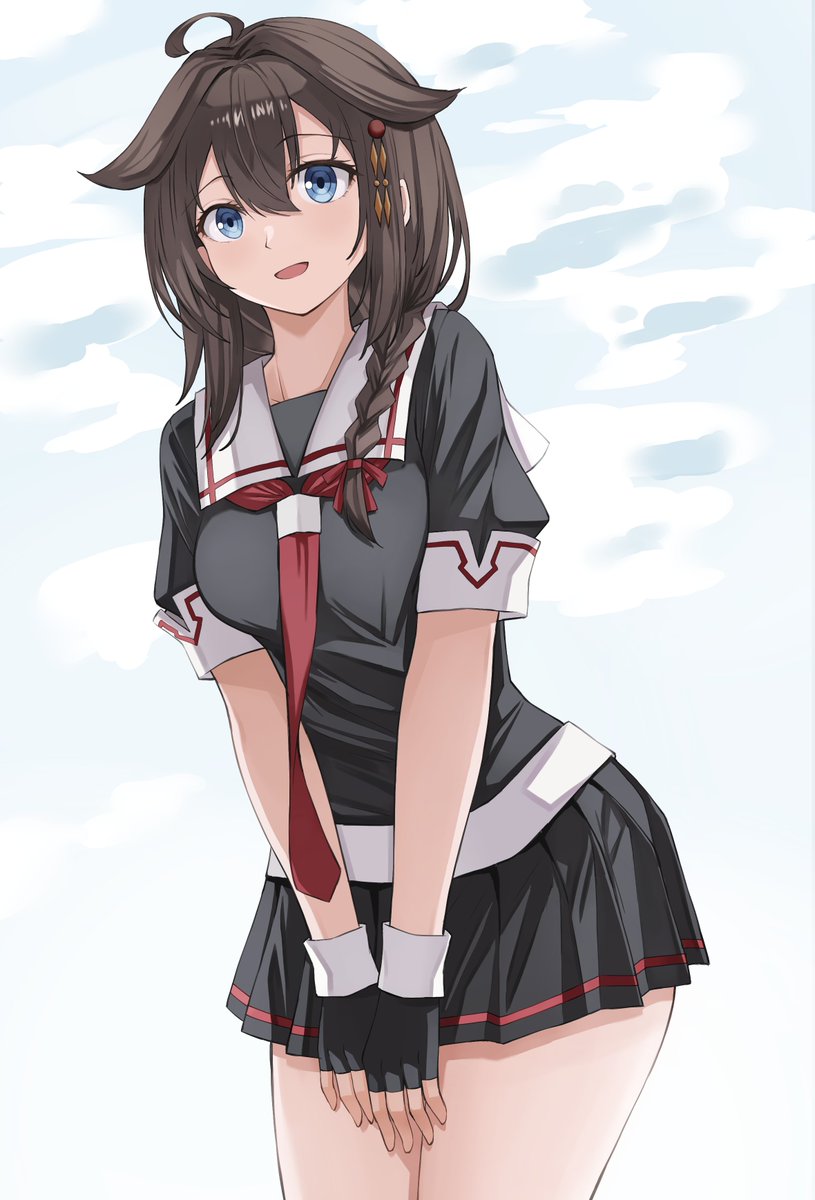 beisaku_bei's tweet image. 時雨描きました

#艦これ