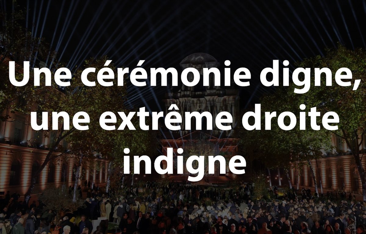 medias_citoyens's tweet image. UNE CÉRÉMONIE DIGNE FACE À DES ATTAQUES INDIGNES DE L’EXTRÊME DROITE - La commémoration des dix ans des attentats du 13-Novembre s’est déroulée à Paris dans une atmosphère de grande émotion, marquée par une dignité rare et un profond respect pour les victimes et leurs proches.…