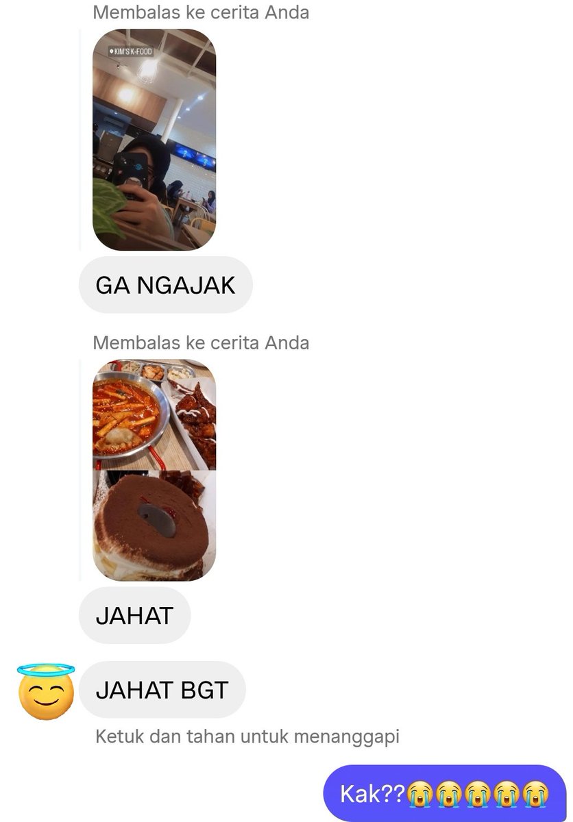 Pernah ngga sih lo?😭😭😭
Perkara nggak ngajak2 pas makan di resto langganan😭😭😭😭