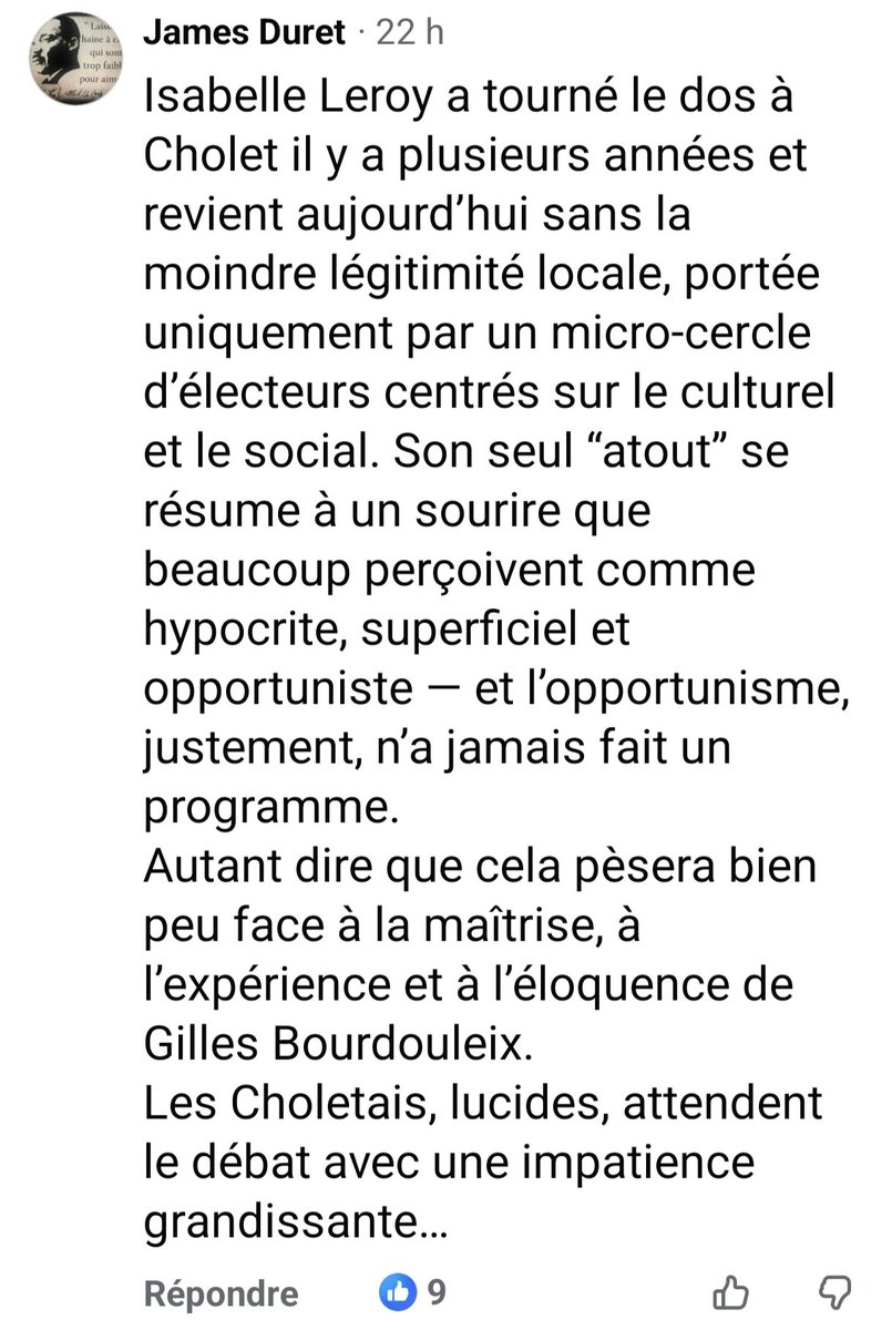 laroulotte49's tweet image. 😉 #Leroy se prend de méchantes critiques de la part de #Duret le copain de 
#Bregeon 
#Ligot
#Tricoire
qui ne lui imposent pas le silence🤐 Ces mâles Alpha vont lui mener la vie dure. 
#Cholet 
#Municipales2026
#CholetUnNouveauJour
@jeunesrep49 
@LRepublicains49