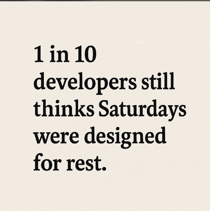 hunterxcobby's tweet image. The only rest you should be getting as a developer is REST API 💀