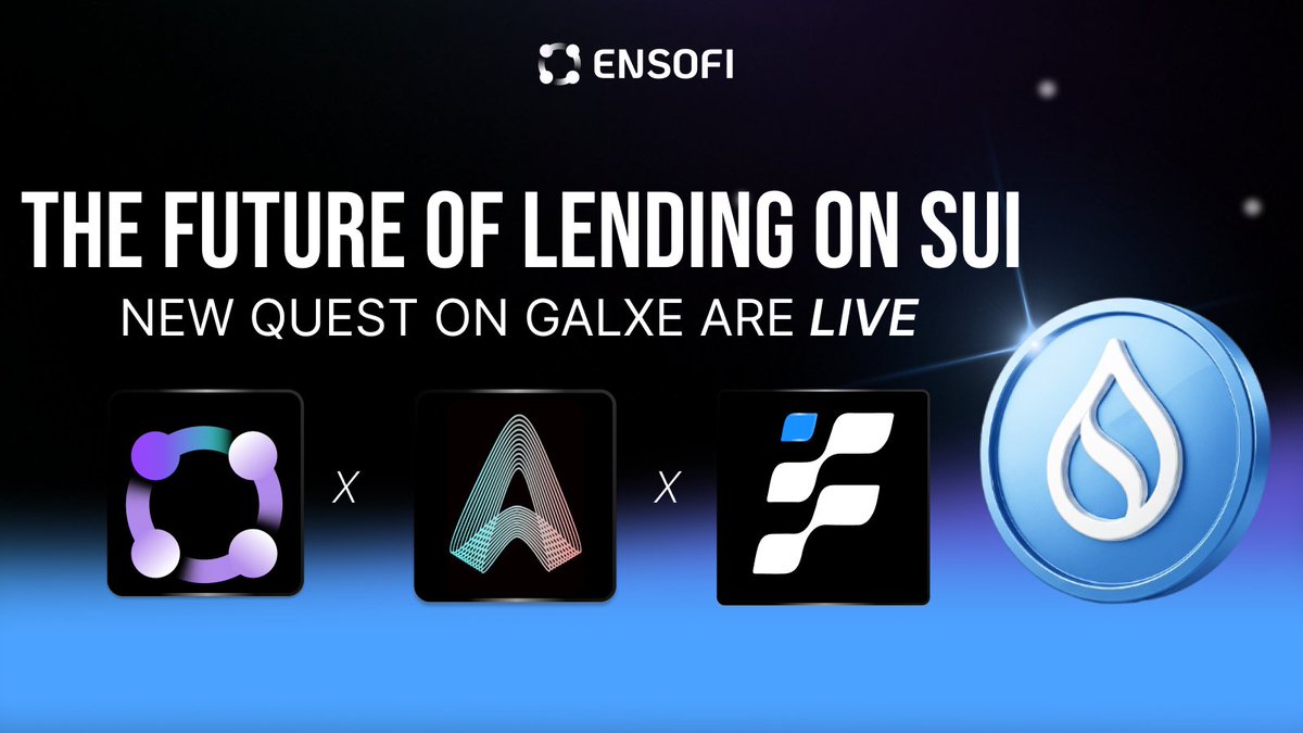 0xchaindevs's tweet image. Diving into the future of lending on Sui with @Ensofi_xyz
&apos;s new Galxe quests! Teaming up with @AftermathFi
 &amp;amp; @FlowX_finance
 for epic rewards – $10K in $ENFI + $200 USDC up for grabs. Who&apos;s joining the grind?  #SuiDeFi #EnsoFi…
