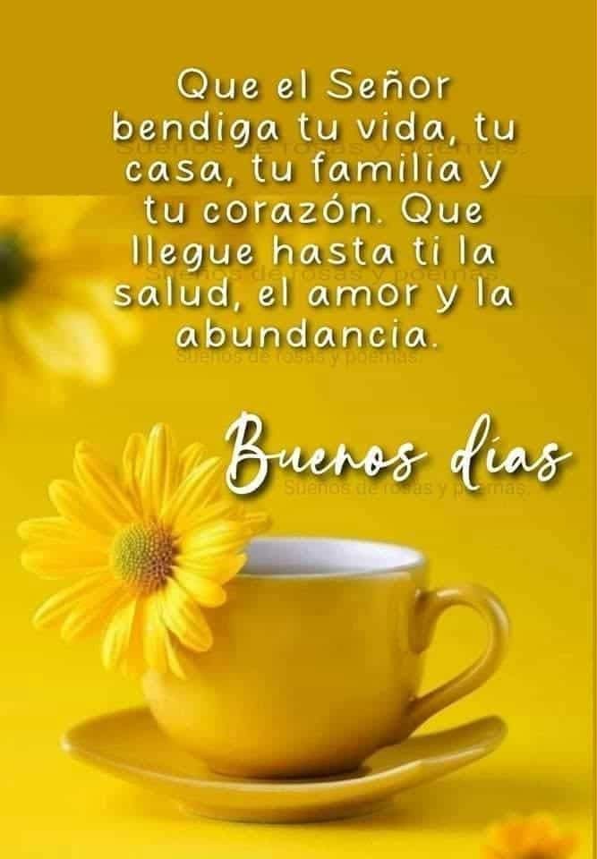 "Que el Señor bendiga tu vida, tu casa, tu familia y tu corazón… Que la salud, el amor y la abundancia te encuentren hoy. Buenos días."
☕️🍃🌿🌾☕️🍃🌿🌾☕️