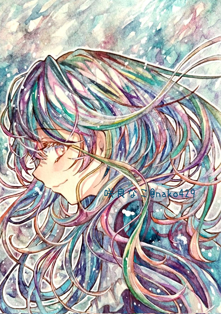 自由 #透明水彩