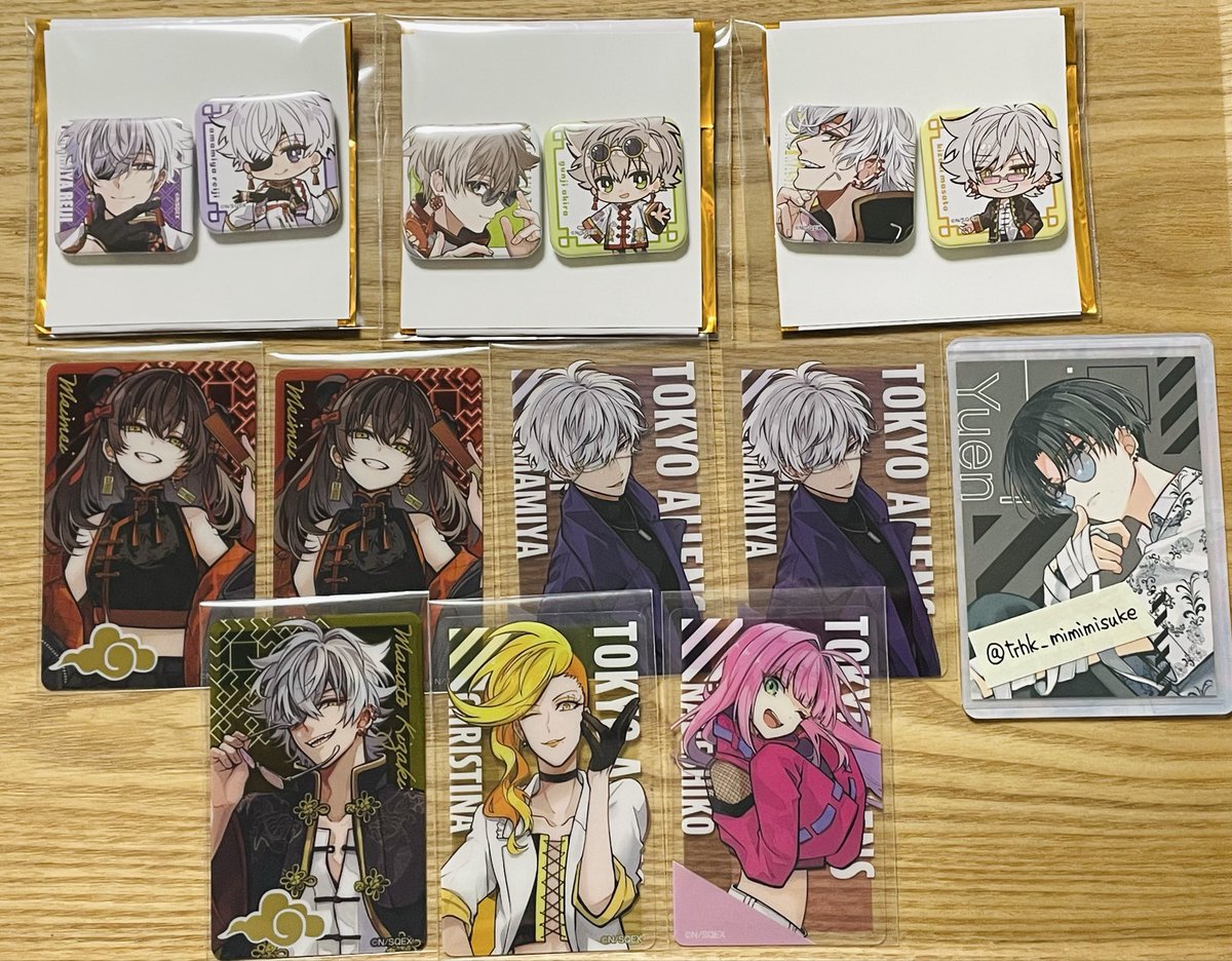 trhk_mimimisuke's tweet photo. 【交換】東京エイリアンズ 東エリ
クリアカード オーロラ缶バッジ ミニスクエア缶バッジ 特典 ステッカー ホログラムステッカー

譲：
天空橋★、郡司、雨宮★、ライカ、鬼崎、ハロルド、明明、クリスティーナ

求：
同異種 憂炎、夏希

大阪手渡し or 郵送

条件は以下ツリーに記載↓ https://t.co/W9b5RdbFD0